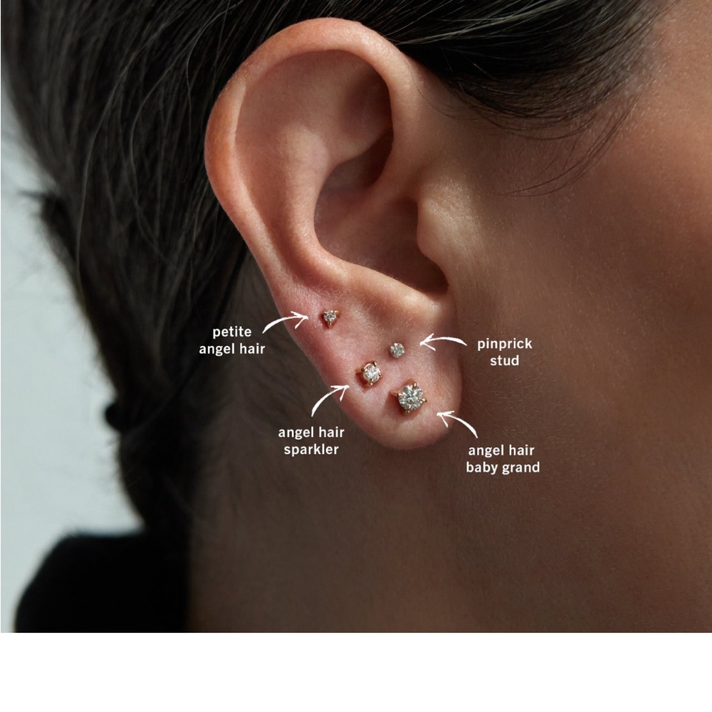 Catbird Petite Angel Hair Diamond Earrings